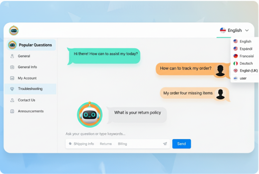 FAQ & 고객응대 챗봇 (다국어 지원 포함)